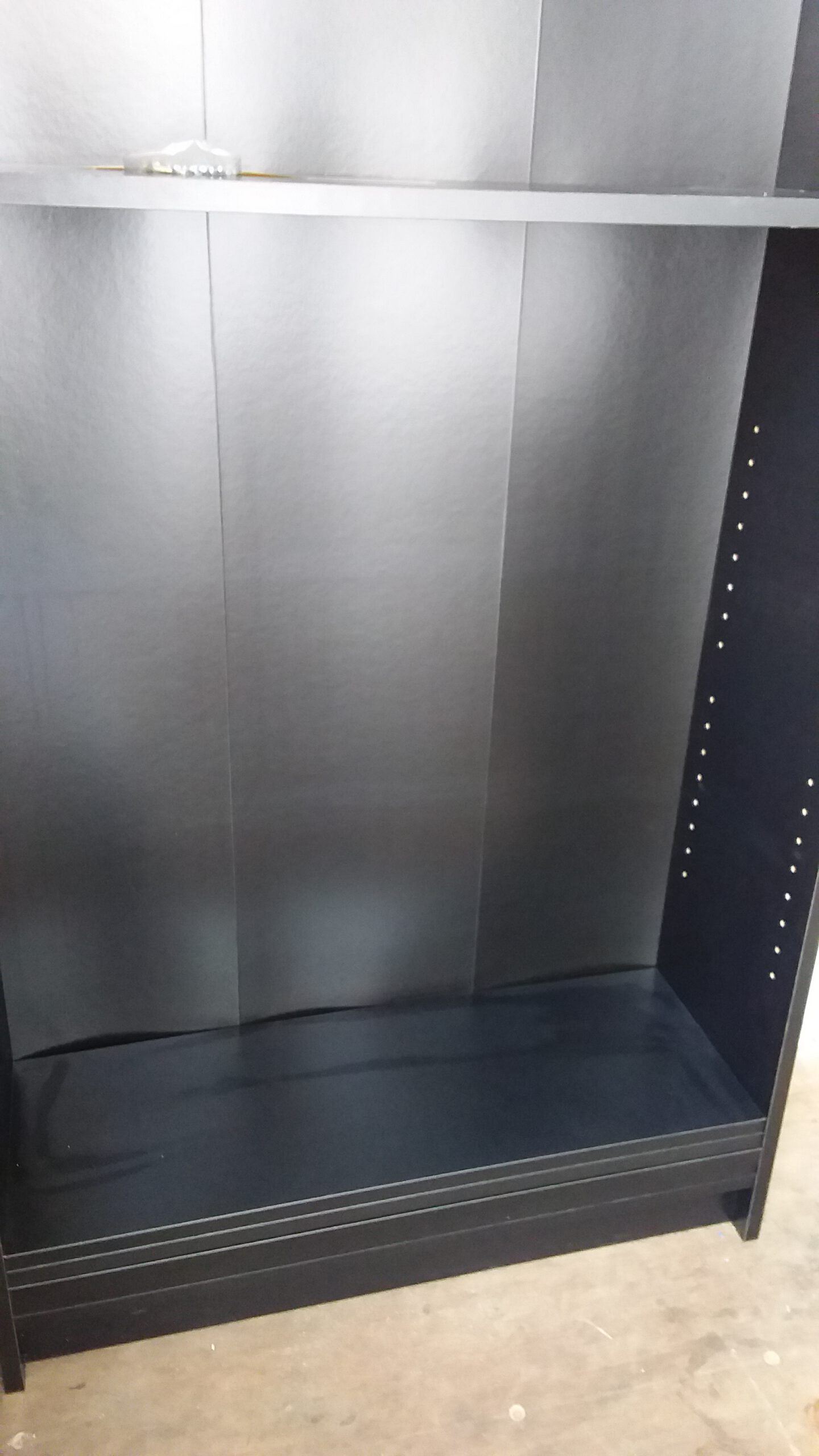 Regalschrank, 5 Ordnerhöhen, B80xH200xT42cm, schwarz – Bild 3